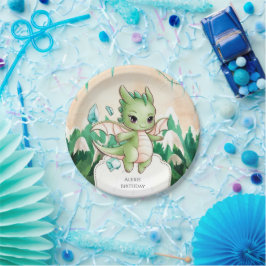 神話キッズドラゴン誕生日 ペーパープレート