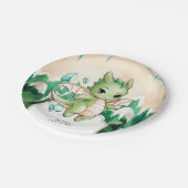 神話キッズドラゴン誕生日 ペーパープレート (アングル)