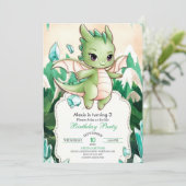 神話キッズドラゴン誕生日 招待状 (スタンド正面)