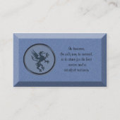 神話グリフィン付き名刺ストーン 名刺 (裏面)