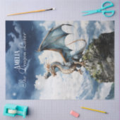 神話ケルトのドラゴンブルーターコイズ 薄葉紙 (クラフト)