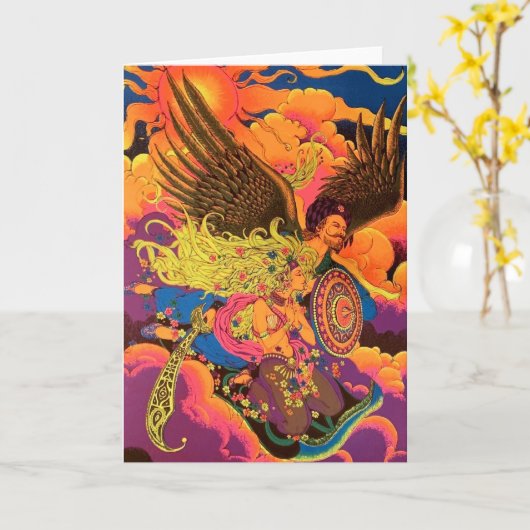 神話サイケデリックの カード (黄色い花)