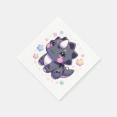 神話シンプル的な恐竜の赤ちゃんシャワー スタンダードカクテルナプキン (角)