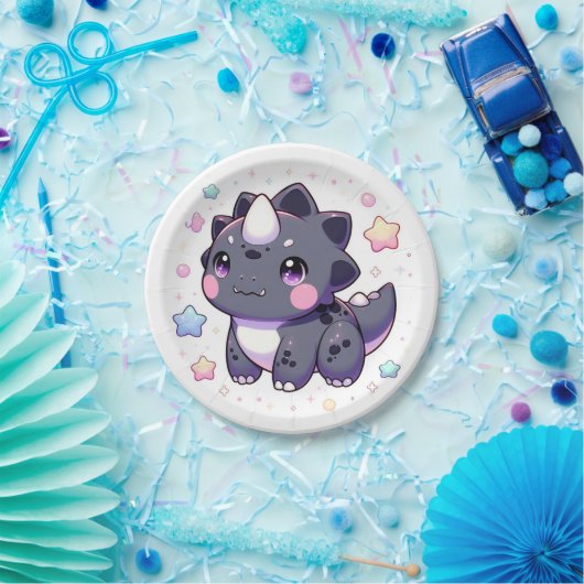 神話シンプル的な恐竜の赤ちゃんシャワー ペーパープレート (パーティー)