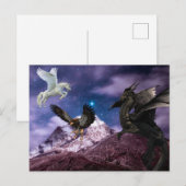 神話ドラゴングリフィンユニコーンペガサス ポストカード (正面/裏面)