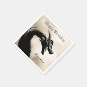 神話ドラゴン誕生日 スタンダードカクテルナプキン (角)