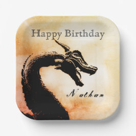 神話ドラゴン誕生日 ペーパープレート