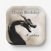 神話ドラゴン誕生日 ペーパープレート (正面)