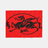 神話ドラゴン辰年デザイン フリースブランケット (正面(横))