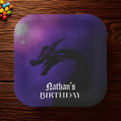 神話パープルドラゴン誕生日 ペーパープレート