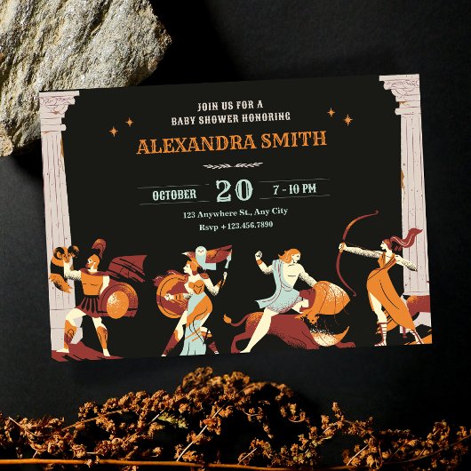 神話ヒーロー赤ちゃんシャワー 招待状