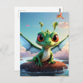 *~*神話ファンタジーAP48キッズドラゴンフライ漫画 ポストカード (正面/裏面)