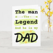 神話レジェンドパパ引用文おもしろい引用文父の日 カード (黄色い花)