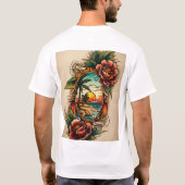神話レースアウトラインTee. Tシャツ (裏面)