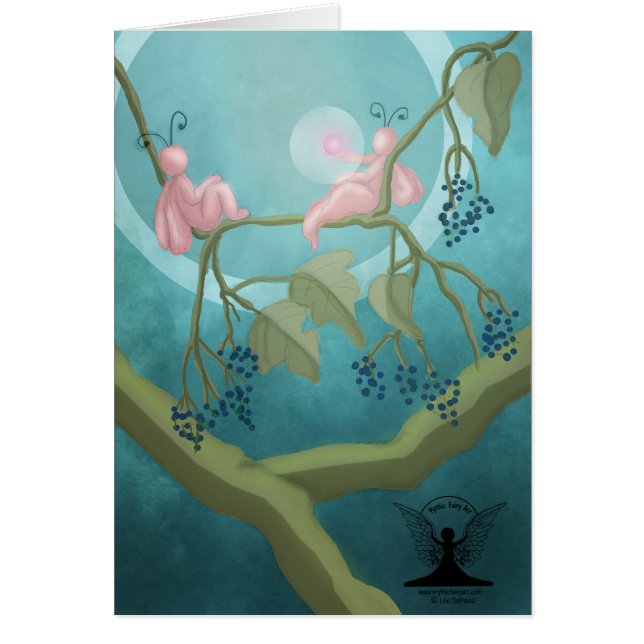 神話上の妖精の芸術の花柄の魔法 (正面)