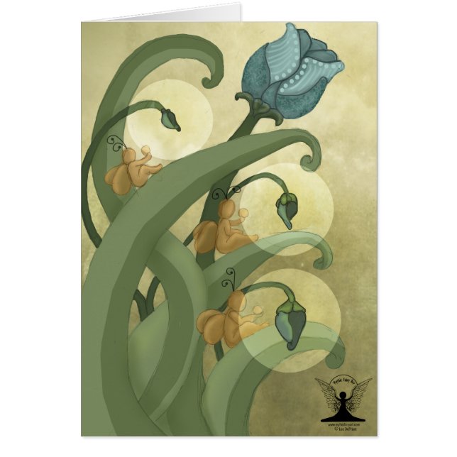 神話上の妖精の芸術の花柄の魔法 (正面)