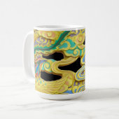 神話上の火鳥と金龍 コーヒーマグカップ (正面左)