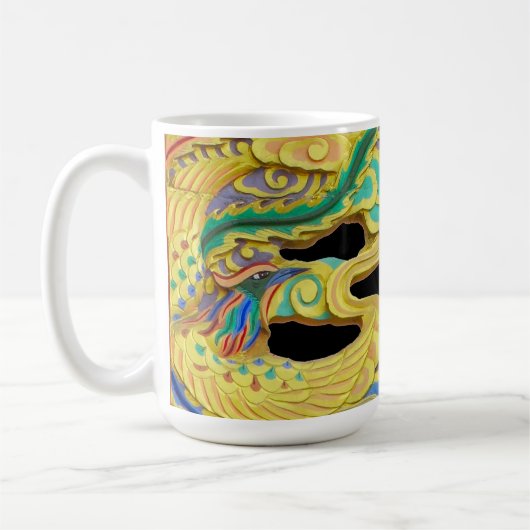 神話上の火鳥と金龍 コーヒーマグカップ (左)
