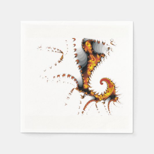 神話上の生き物 スタンダードカクテルナプキン (正面)