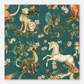 神話動物の森の生き物ティール（緑がかった色） 壁紙 (正面)