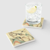 神話動物（Franz Marc著） ストーンコースター (横)