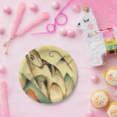 神話動物（Franz Marc著） ペーパープレート (パーティー)