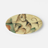 神話動物（Franz Marc著） ペーパープレート (アングル)