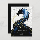 神話威厳のあるドラゴン誕生日 サンキューカード (正面/裏面)