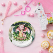 神話威厳のあるドラゴン誕生日 ペーパープレート (パーティー)