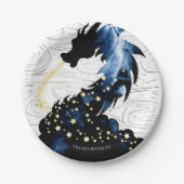 神話威厳のあるドラゴン誕生日 ペーパープレート (正面)