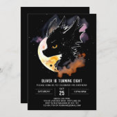 神話威厳のあるファンタジードラゴン誕生日 招待状 (正面/裏面)