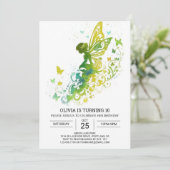 神話的なかわいい妖精誕生日 招待状 (スタンド正面)