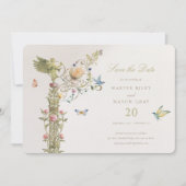 神話的なガーデンセーブthe日付ゴールデンエレガンス 招待状 (正面)