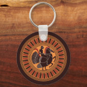 神話的なヒッパレクトリオンに乗っている若者 キーホルダー (正面)