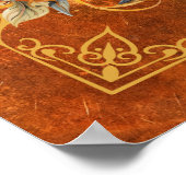 神話的な太陽顔神デジタルアート ポスター (角)