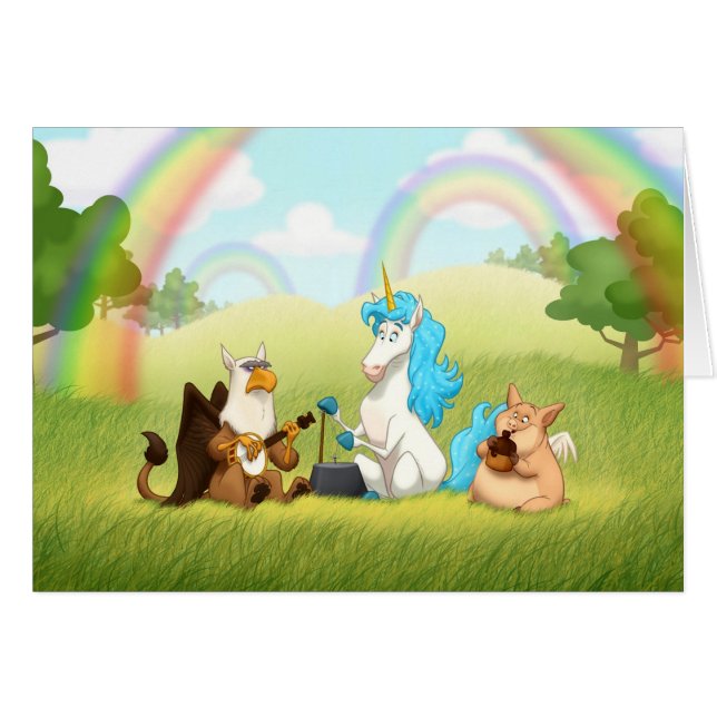 神話的な水差しバンドカード(中ブランク) (正面横)