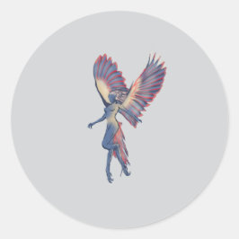 神話的な獣飛んでいるハーピー ラウンドシール