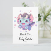 神話的な甘い恐竜の赤ちゃんシャワー サンキューカード (スタンド正面)
