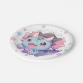 神話的な甘い恐竜の赤ちゃんシャワー ペーパープレート (アングル)