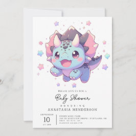 神話的な甘い恐竜の赤ちゃんシャワー 招待状