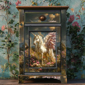 神話的な白ペガサスパープルウィングスストーンサークル 薄葉紙