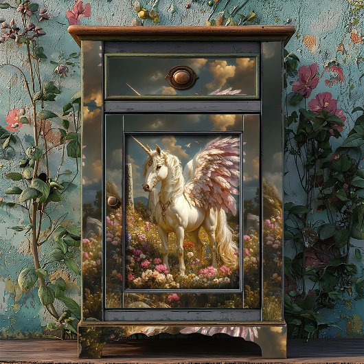 神話的な白ペガサスパープルウィングスストーンサークル 薄葉紙