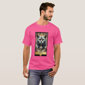 神話的な黒猫の死のスカルタロットカード幸運 Tシャツ (正面フル)