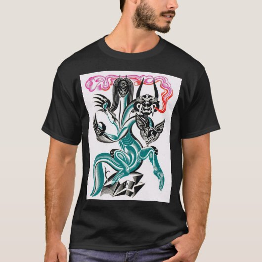 神話的な3頭竜 Tシャツ (正面)