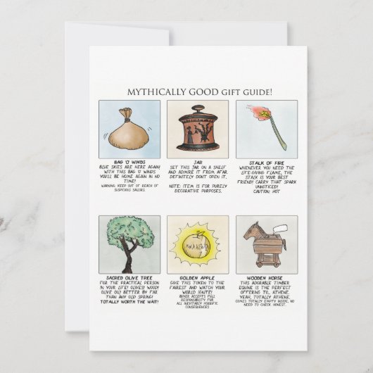 神話的に良いギフトガイド神話クリスマスカー シーズンカード (正面)