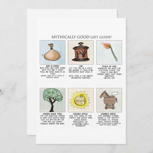 神話的に良いギフトガイド神話クリスマスカー シーズンカード (正面/裏面)