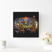 神話的遊生物トランプのポーカー スクエア壁時計 (ホーム)