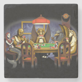 神話的遊生物トランプのポーカー ストーンコースター