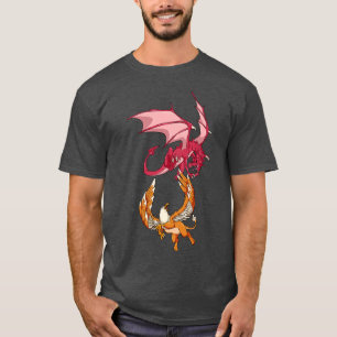 神話竜vsグリフィンの動物 tシャツ