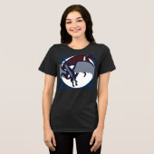 神話級ファンタジードラゴン月ゲーマー トライブレンドTシャツ (正面全面)